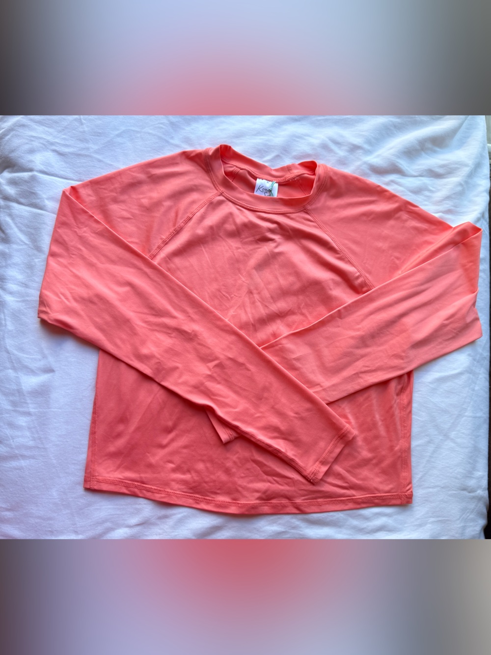 Kona Sol Coral Crewneck Long Sleeve Top